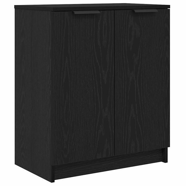 vidaXL Shoe Cabinet Black Oak 23.23 x 13.78 x 27.56 in Engineered Wood