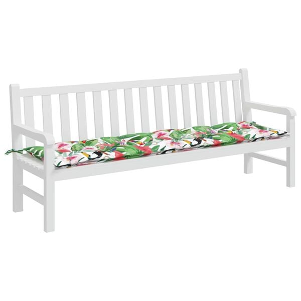 vidaXL Garden Bench Cushion Multicolor 100% polyester 78.7 x 19.7 x 2.8 in