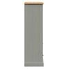 vidaXL Bookcase Grey Solid pine wood Tall Bookcase Rectangular