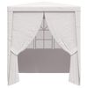 vidaXL Party Tent White Polyethylene 6.6 x 6.6 ft Water-resistant