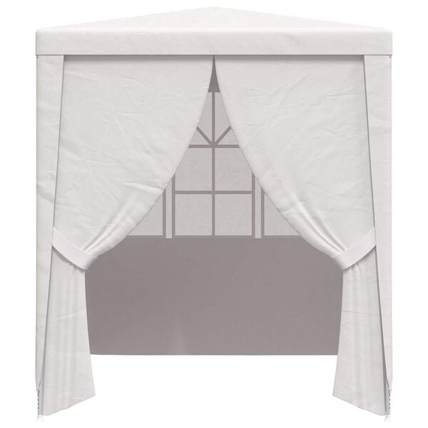 vidaXL Party Tent White Polyethylene 6.6 x 6.6 ft Water-resistant