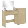 vidaXL Dressing Table Set Sonoma oak Engineered wood, Glass Standard