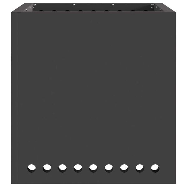 vidaXL Smokeless Fire Pit Black 18.90 x 18.90 x 19.69 in Steel