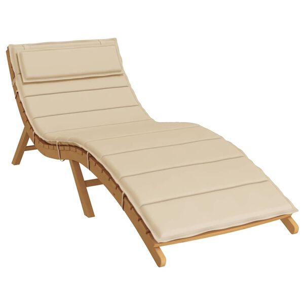 vidaXL Sun Lounger Cushion Beige Oxford fabric 70.9" x 23.6" x 1.6