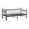 vidaXL Sofa Bed Frame Black Powder-coated metal 35.4x78.7 in