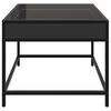 vidaXL Coffee Table Black Engineered wood Medium Coffee Table Square