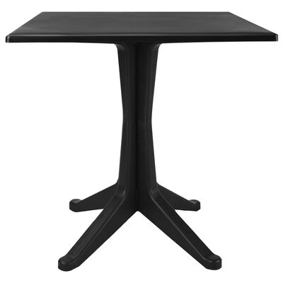 vidaXL Patio Table Anthracite 27.6"x27.6"x28.2" Plastic