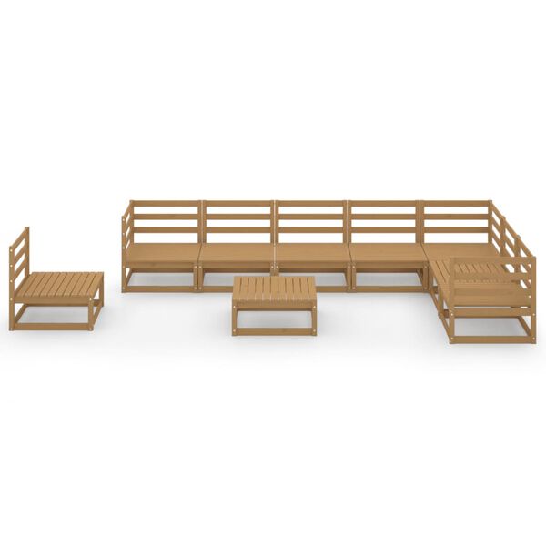 vidaXL Garden Lounge Set Honey brown Solid pinewood Modular