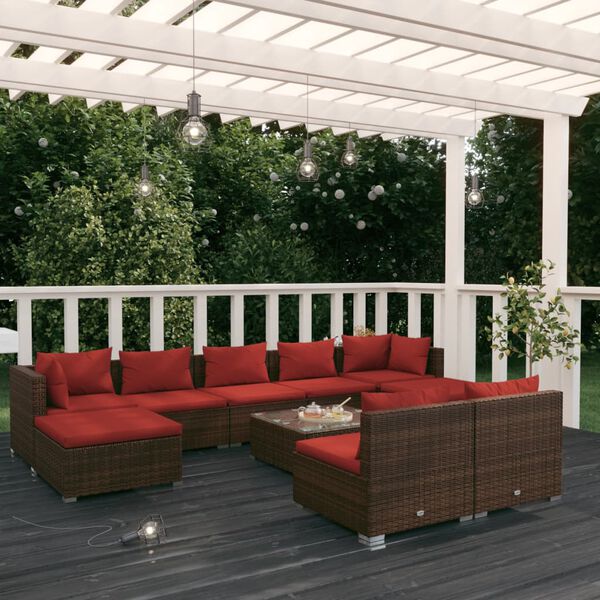 vidaXL Garden Lounge Set Brown