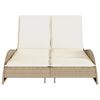 vidaXL Patio Sun Lounger Beige PE rattan Medium Multi-Position Backrest