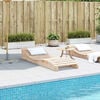 vidaXL Sun Lounger Natural Solid pine wood 80.7 in x 23.6 in x 12.4 in