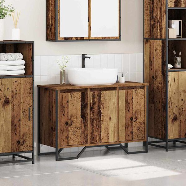 vidaXL Sink Cabinet Other Old Wood 91 x 35 x 60 cm Engineered wood