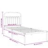 vidaXL Bed Frame Black Steel Twin Bed Frame Rectangular Durable