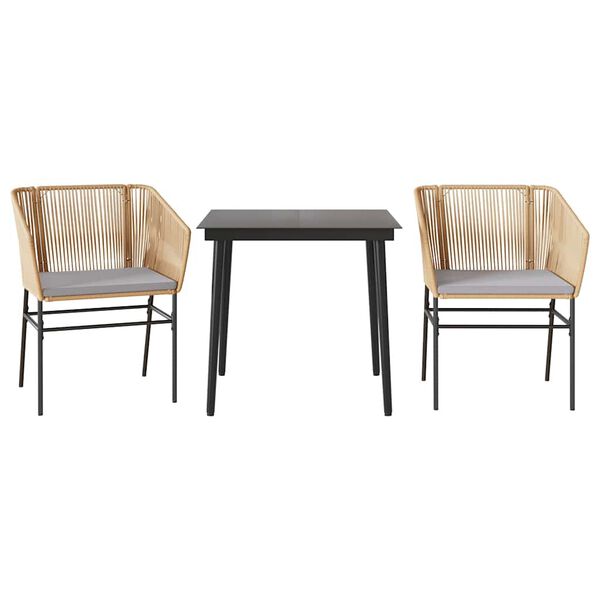 vidaXL Garden Dining Set Brown and Black