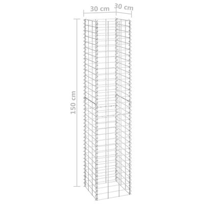 vidaXL Gabion Raised Beds 3 pcs 11.8"x11.8"x59.1" Iron