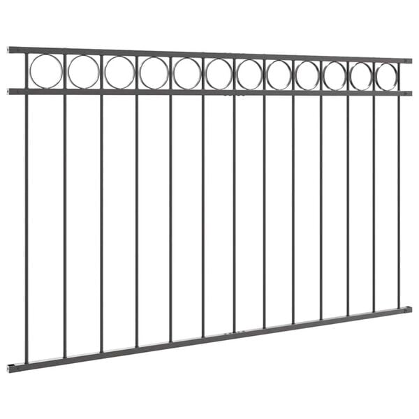 vidaXL Garden Fence Gray Steel