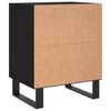 vidaXL Bedside Cabinet Black Engineered wood Medium Bedside Cabinet