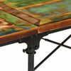 vidaXL Dining Table Mixed Colors Solid reclaimed wood with metal legs