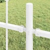 vidaXL Garden Fence White 8.5 x 1 m Powder-coated steel