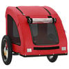 vidaXL Pet Bike Trailer Red Oxford fabric, Iron, PVC Small Durable