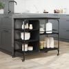 vidaXL Kitchen Trolley Black 39.4"x17.7"x35.2" Engineered Wood