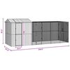 vidaXL Bird Cage Anthracite 244.49 x 81.89 x 97.24 in Galvanised Steel