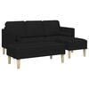 vidaXL Sofa Set 2 pcs Black 173 x 131 x 67 cm fabric