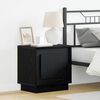 vidaXL Bedside Cabinet 2 pcs Black 17.32 x 13.58 x 17.72 in