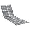 vidaXL Sunlounger Grey Solid Acacia wood 2-Person Adjustable Armrests
