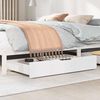 vidaXL Under-bed Drawer White Solid pine wood 35.4 x 21.7 x 6.7 in