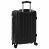 vidaXL Suitcase 3 pcs Black 19.69 x 12.20 x 30.71 in ABS Plastic