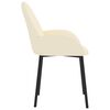 vidaXL Dining Chair Set of 2 Cream Faux leather, Metal, Plywood Standard