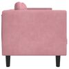 vidaXL Sofa Pink Velvet (100% polyester), plywood, solid wood 3-Seater