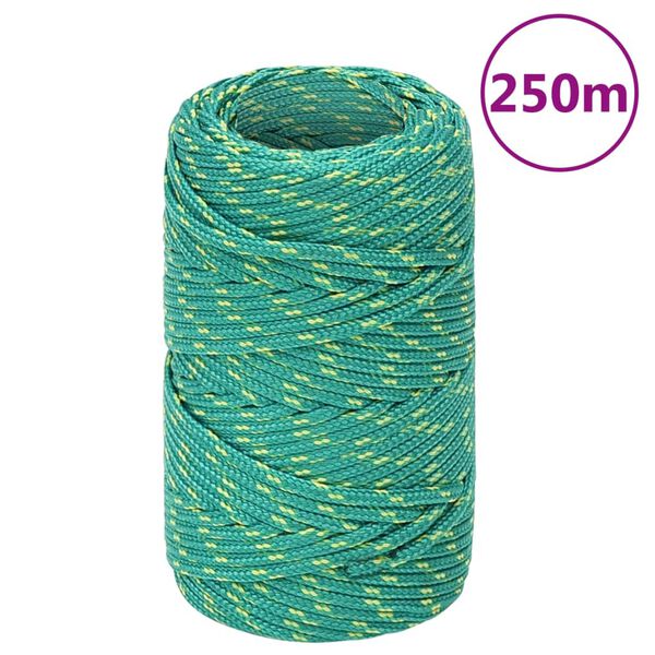 vidaXL Boat Rope Green 0.08 " 820.2 ' Polypropylene