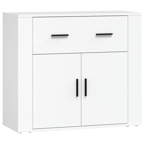 vidaXL Sideboard White Engineered Wood 31.5x13.0x27.6 in Sideboard
