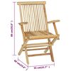 vidaXL Garden Dining Set Teak Fine sanded teak hardwood Large Foldable