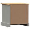 vidaXL Bedside Cabinet Grey Solid pine wood, engineered wood, metal