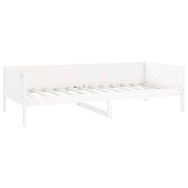 vidaXL Day Bed White Solid pine wood Single