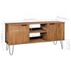 vidaXL TV Cabinet Natural Solid pine wood Medium TV Cabinet