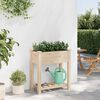 vidaXL Garden Planter Beige 27.95 x 14.57 x 30.12 in Solid Fir Wood