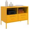 vidaXL TV Cabinet Set of 2 Mustard Yellow Cold-rolled Steel Medium