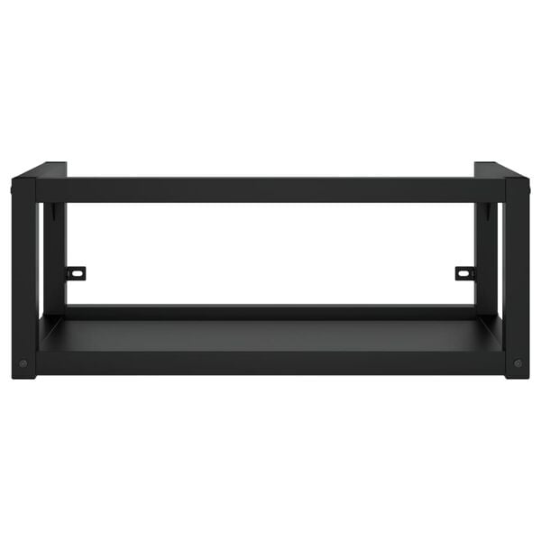 vidaXL Bathroom Washbasin Frame Black Powder-coated iron Medium