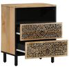 vidaXL Bedside Cabinet Mango wood with iron accents