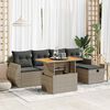 vidaXL Garden Sofa Set Grey Poly rattan Standard UV-resistant materials