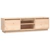 vidaXL TV Cabinet Natural Wood Solid Pine Wood 55.1 x 13.8 x 15.7 in