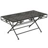 vidaXL Coffee Table Black Metal Medium Foldable Coffee Table