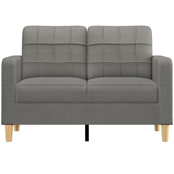 vidaXL 2-Seater Sofa Dark Gray 47.2" Fabric
