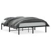 vidaXL Metal Bed Frame without Mattress Black 53.1"x74.8"