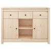 vidaXL Sideboard Natural Pine Solid pine wood Medium Sideboard