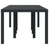 vidaXL Garden Dining Table Anthracite 98.43 x 39.37 x 28.74 in
